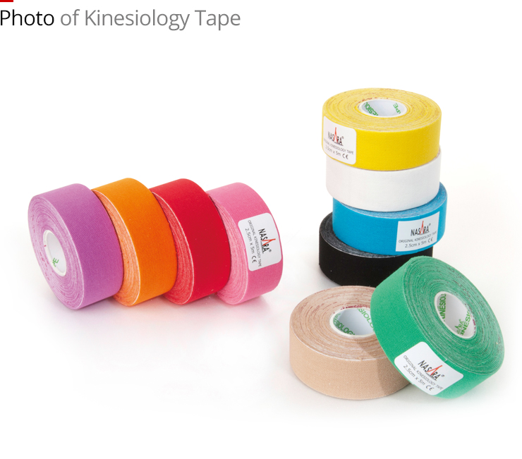 Nasara Kinesiologie Tape - 2,5cm x 5m - 2Rollen