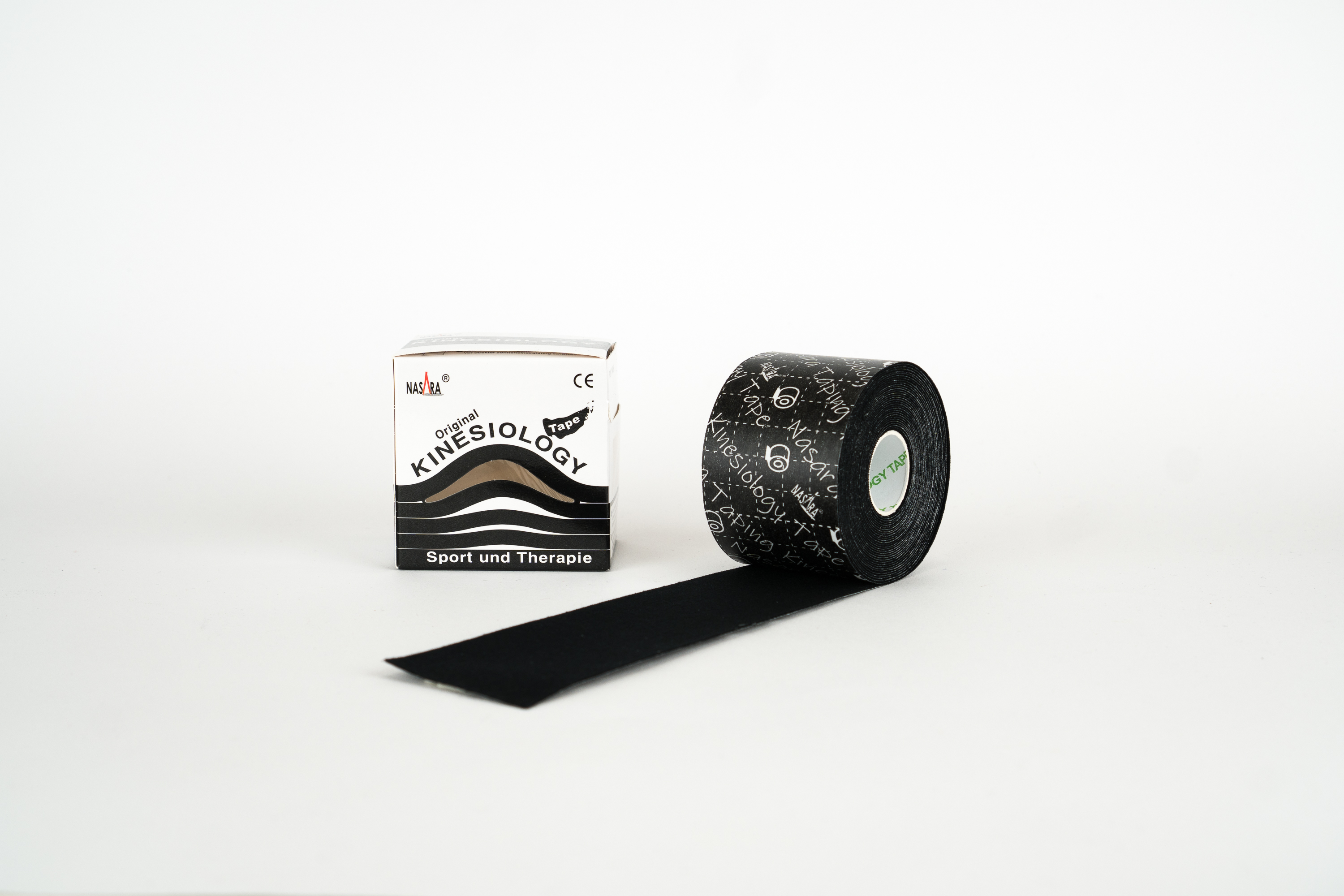 Nasara Kinesiology Tape 5cm x 5m - Schwarz